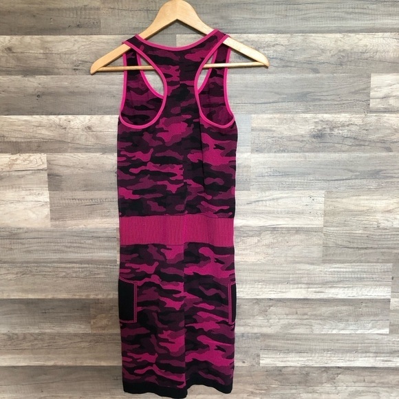 Vans Pink Camouflage Bodycon Tennis Prep Racerback Mini Dress Small - Picture 5 of 7